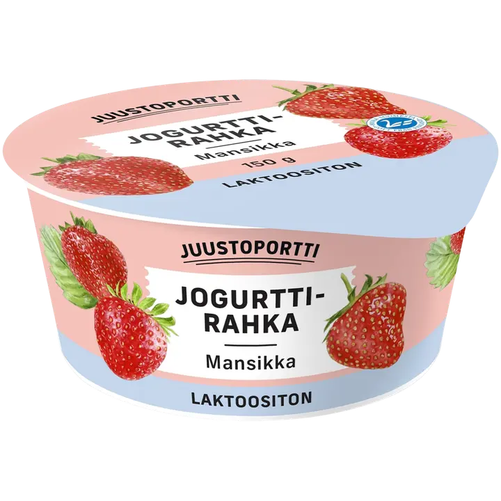 Juustoportti jogurttirahka 150 g mansikka laktoositon