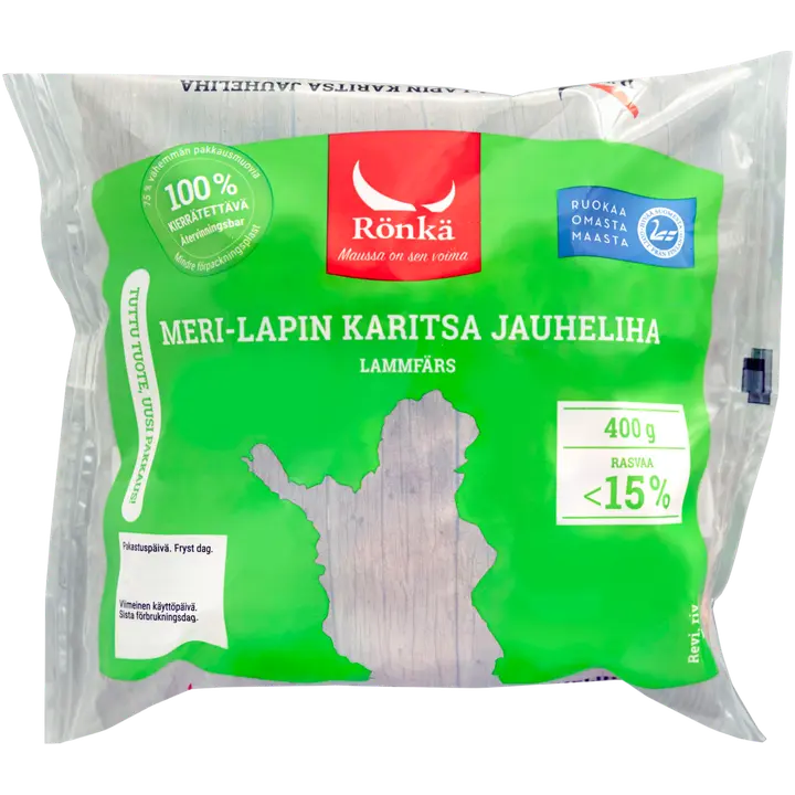 Rönkä Meri-Lapin Karitsa jauheliha 400g pakaste