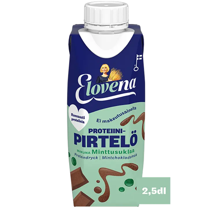 Elovena 2,5dl minttusuklaa proteiinipirtelö
