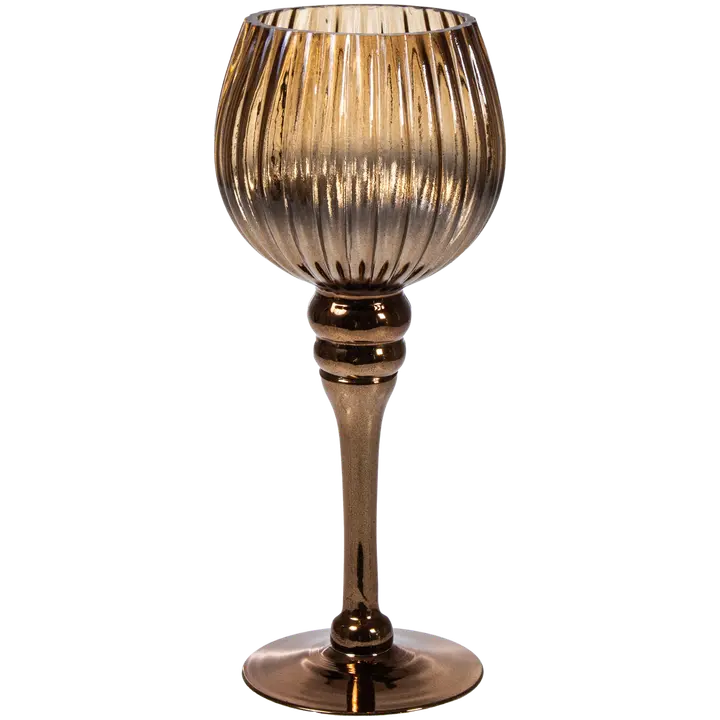 AmandaB Kynttilänjalka Ø10x25cm, ruskea