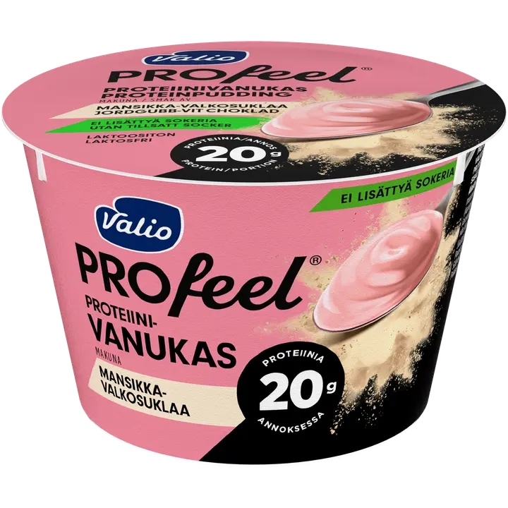 Valio PROfeel® proteiinivanukas 180 g mansikka-valkosuklaa laktoositon