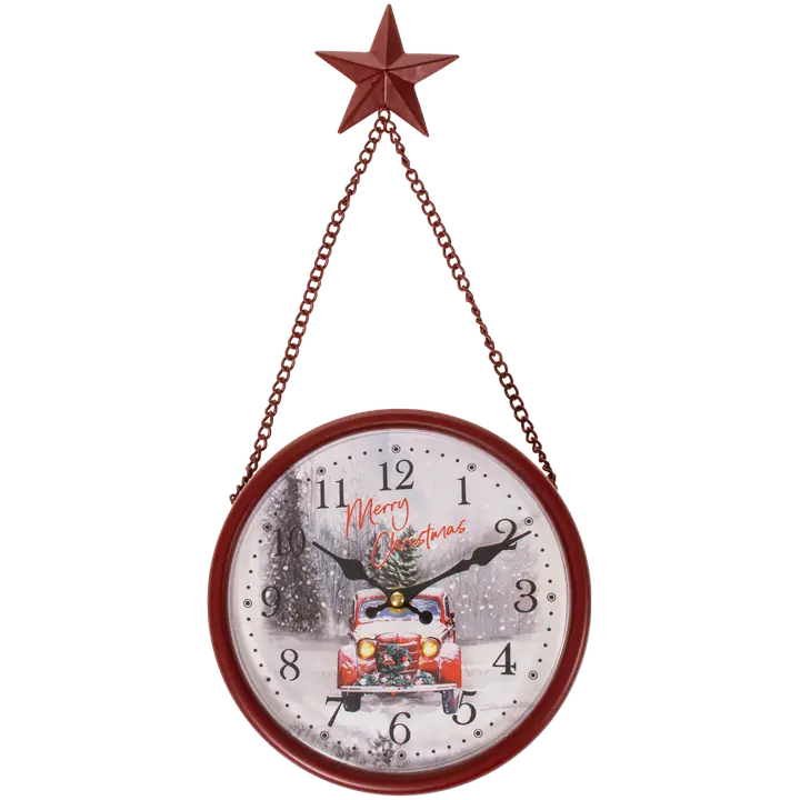 AmandaB seinäkello Jouluauto Ø 19,5 cm