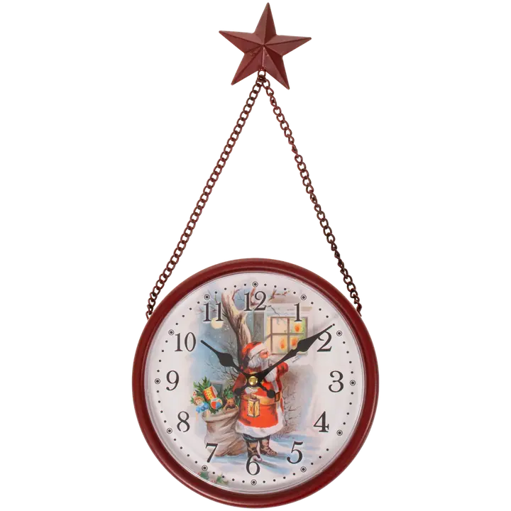 AmandaB seinäkello Joulupukki Ø 19,5 cm