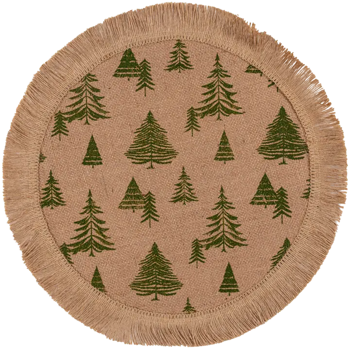 House juuttitabletti X-mas tree 38 cm vihreä