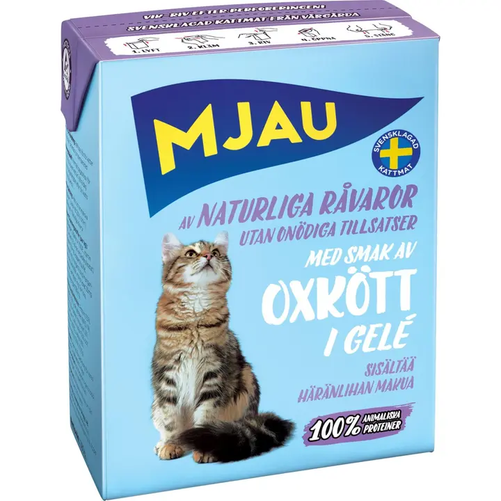 Mjau Nautaa hyytelössä 380g kissanruoka