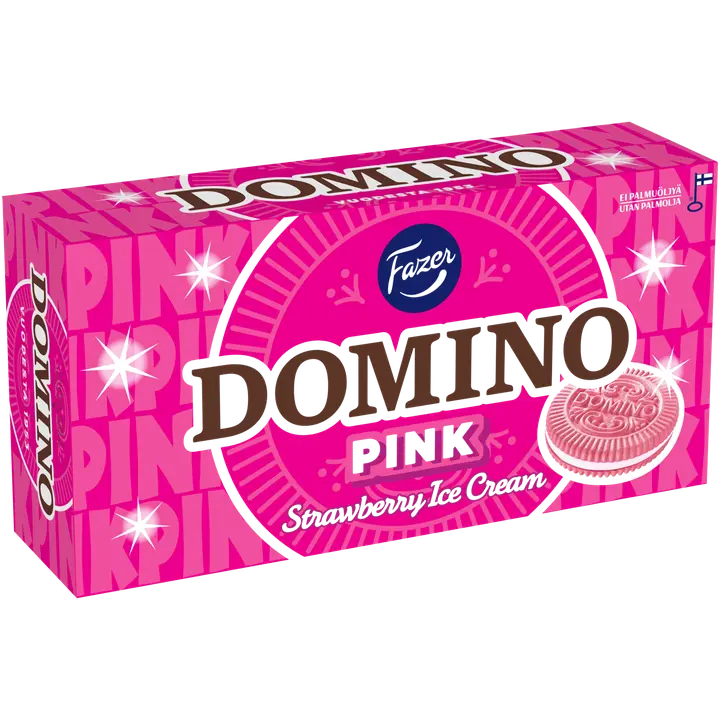 Fazer Domino Pink täytekeksi 350 g