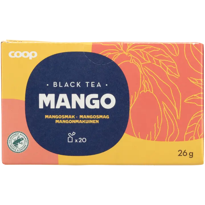 Coop musta tee mango 20 x 1,3 g
