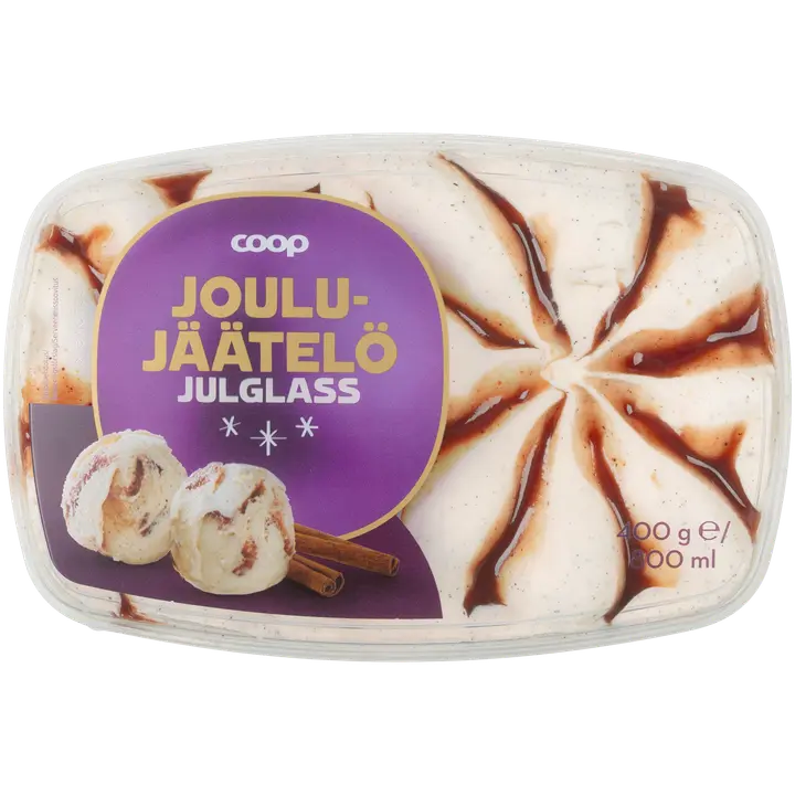 Coop joulujäätelö 800 ml/400 g