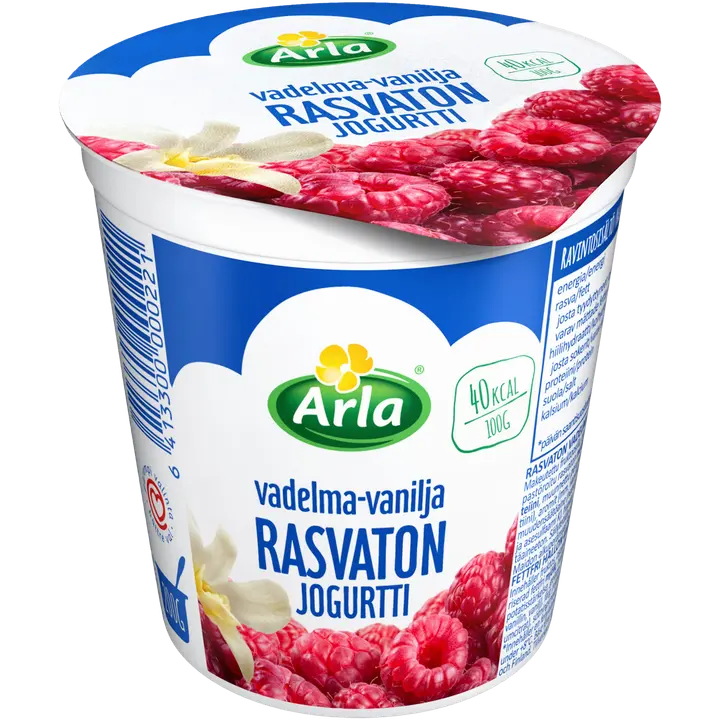 Arla Rasvaton Vadelma-vanilja jogurtti 200g