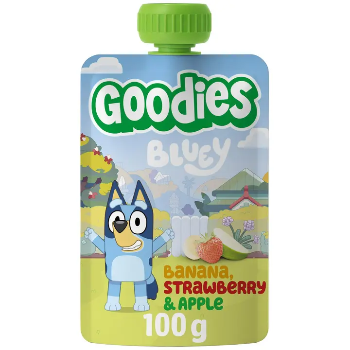 Goodies Bluey Banana, strawberry & apple smoothie 100g