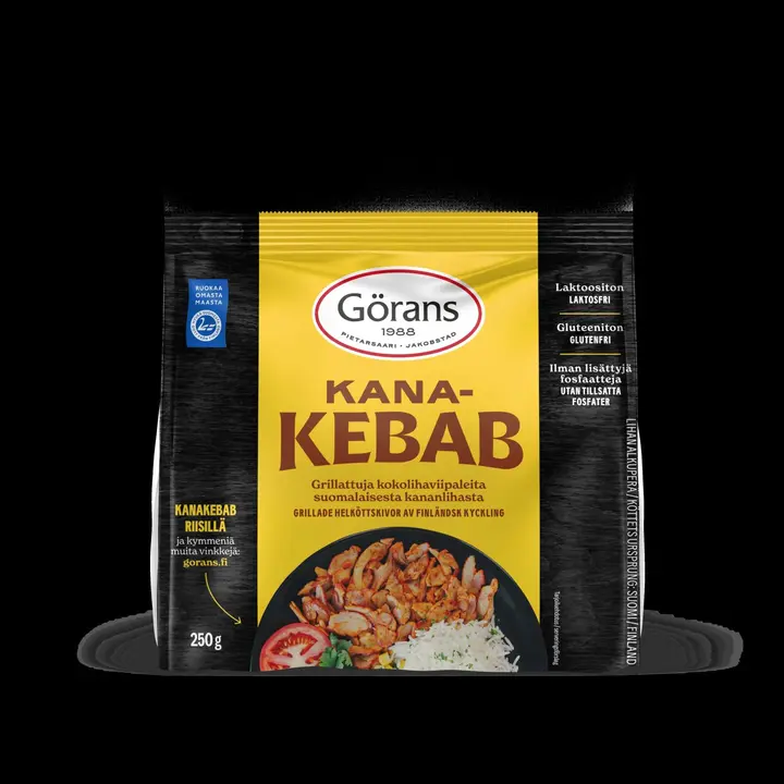 Görans grillattuja kanakebablastuja 250 g