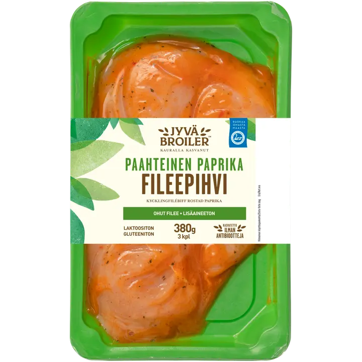 Jyväbroiler Broilerin Fileepihvi Paahteinen Paprika 380g
