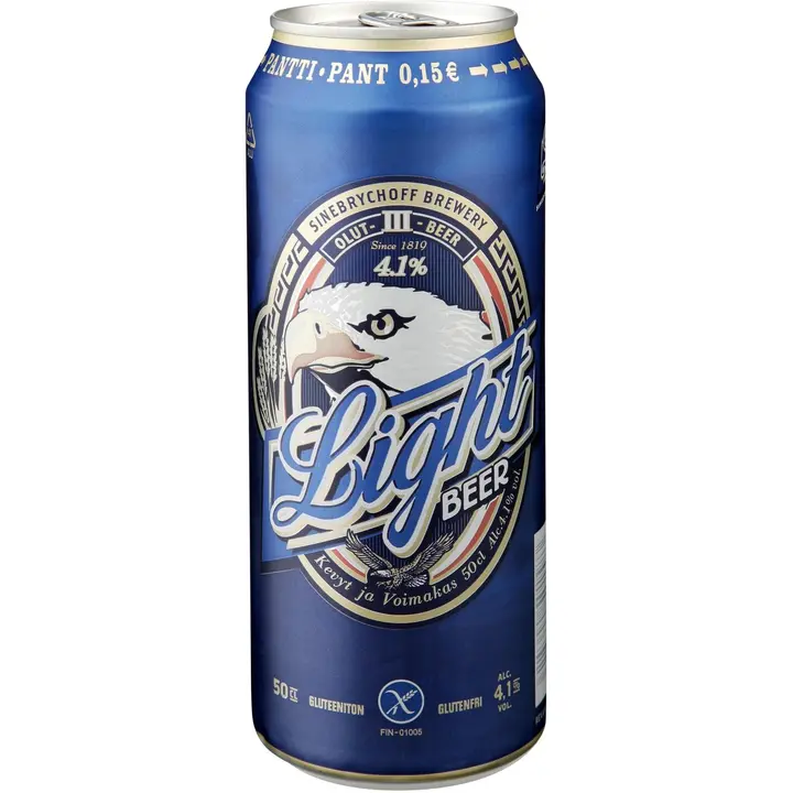 Koff Light Beer gluteeniton lager  olut 4,1 % tölkki 0,5 L