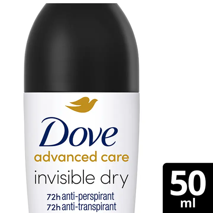 Dove 72h Advanced Care Invisible Dry Antiperspirantti Deodorantti Roll-on mukana kosteusvoide 50 ml