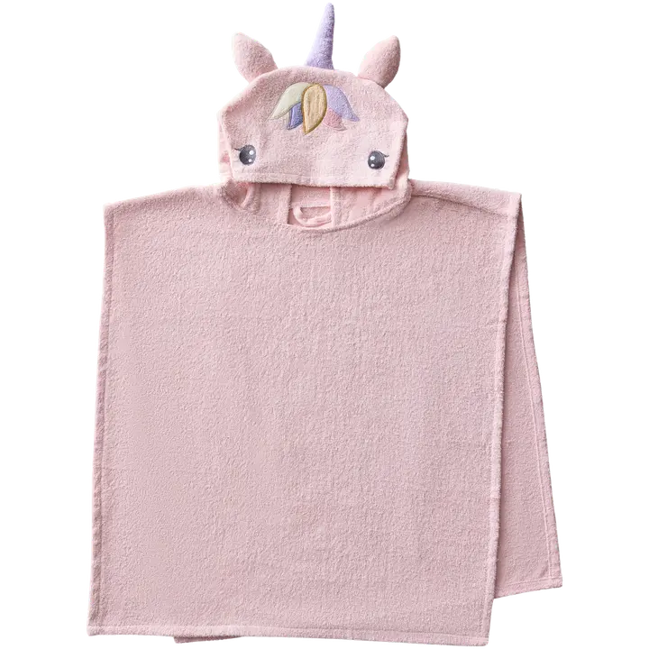 Ciraf lasten kylpyponcho Yksisarvinen 60x70 cm vaaleanpunainen