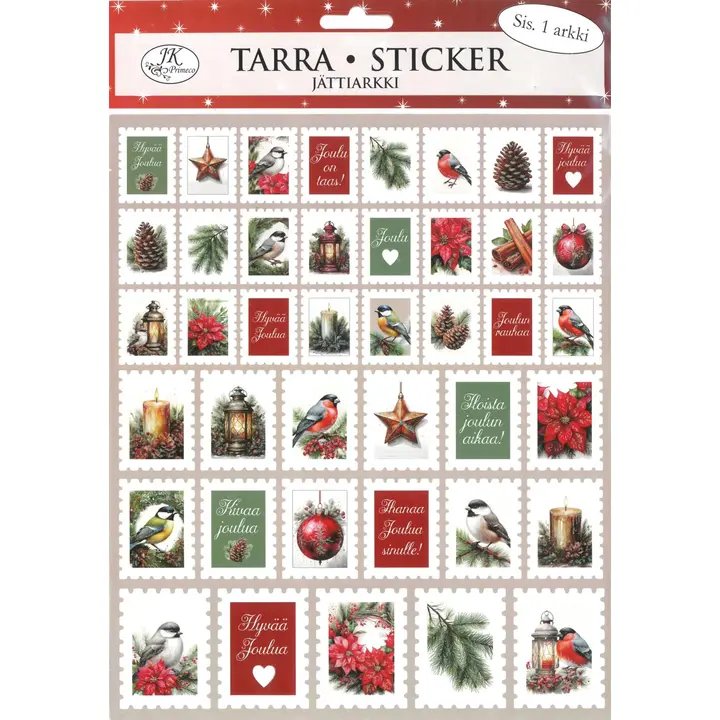 J.K. Primeco jättitarra-arkki Postimerkit vintage