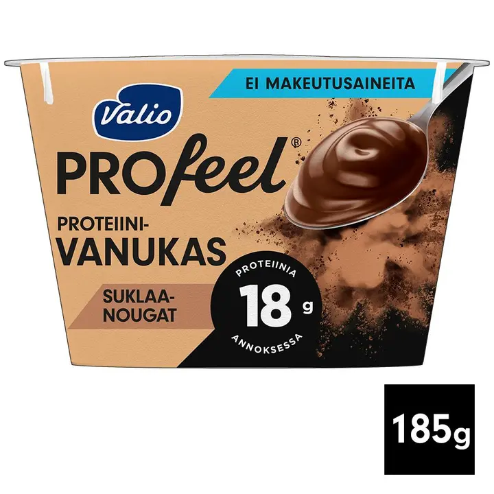 Valio PROfeel® proteiinivanukas 185 g suklaa-nougat makeutusaineeton laktoositon