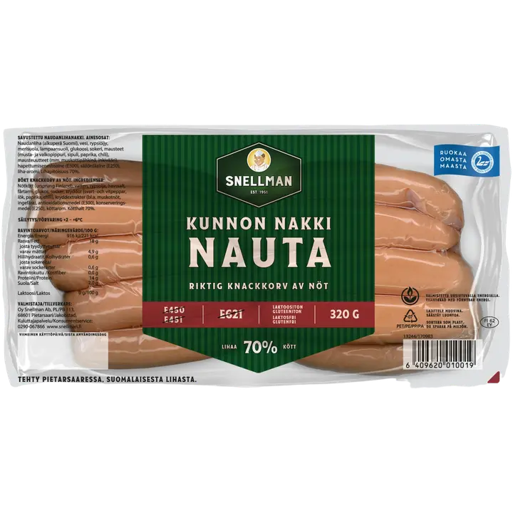 Snellman Kunnon naudanlihanakki 320g