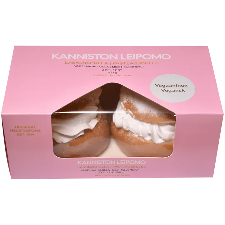 Kannisto Vegan laskiaispulla vadelma 2 kpl pak