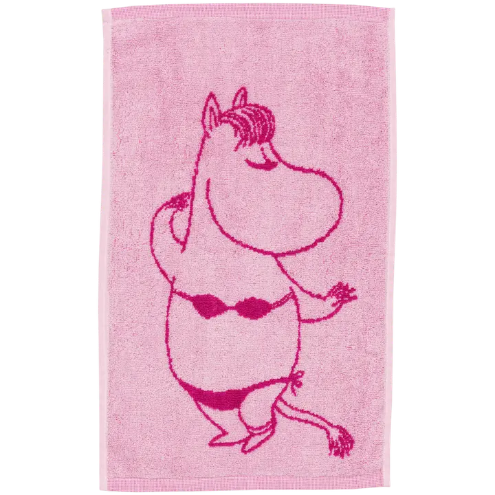 Moomin Arabia Muumi käsipyyhe 30x50 Niiskuneiti v.pun.GOTS