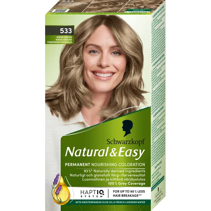 Schwarzkopf Natural & Easy 533 Pohjoismainen Tuhkanvaalea hiusväri