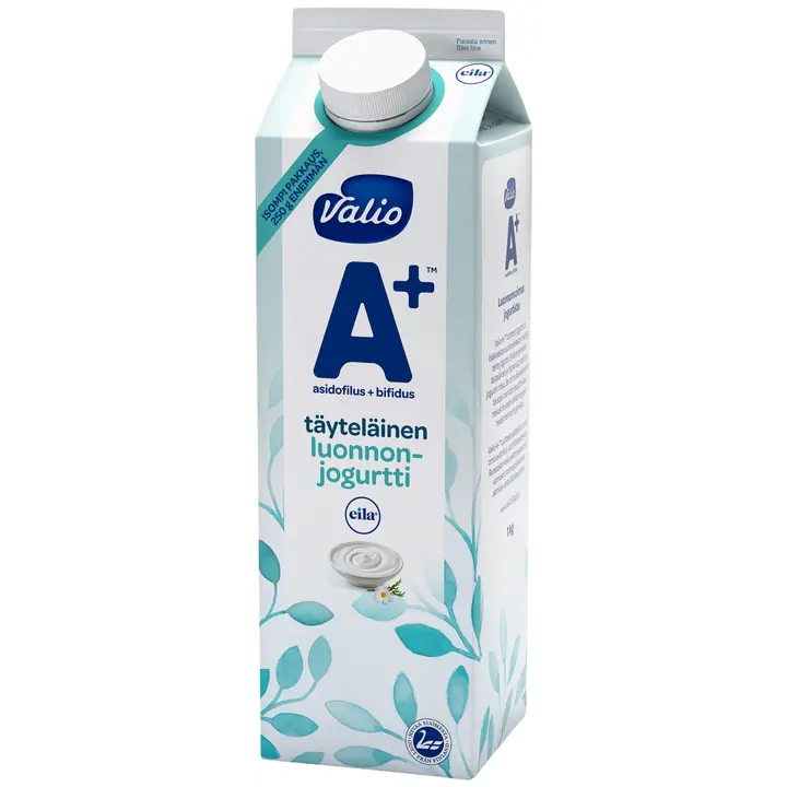 Valio A+™ luonnonjogurtti 1 kg täyteläinen laktoositon