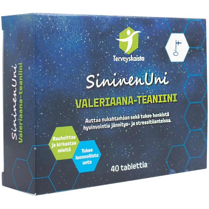 Terveyskaista SininenUni Valeriaana-teaniini 40 tabl.