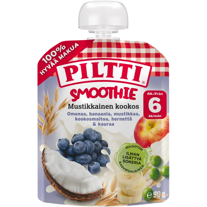 PILTTI 90g Smoothie Mustikkainen kookos 6kk annospussi