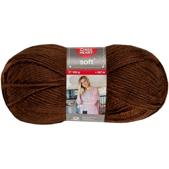 Prym Red Heart neulelanka Soft akryyli 100g ruskea