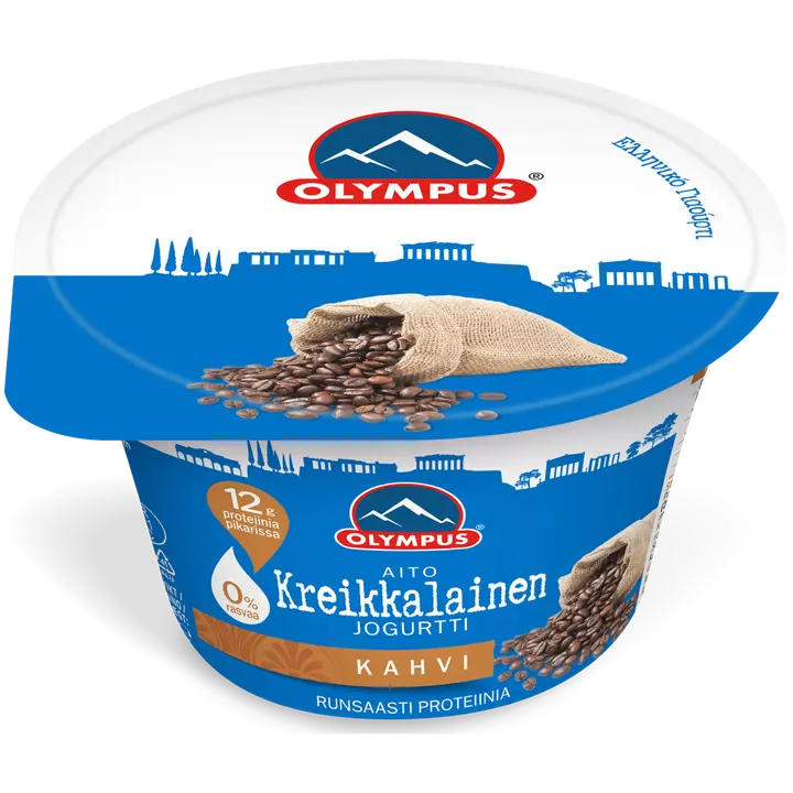 Olympus Aito kreikkalainen jogurtti 0% rasvaa 150g kahvi