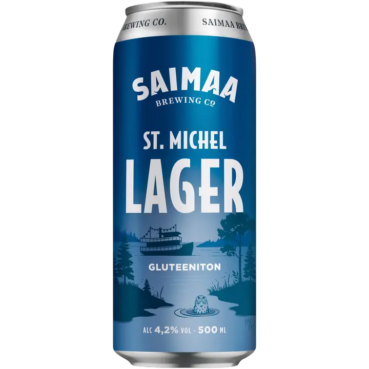 Saimaa St Michel Lager 4,2% olut 0,5l tölkki