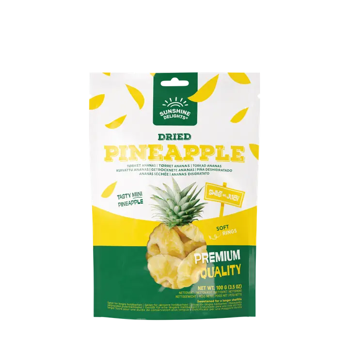 Sunshine Delights Kuivattu ananas 100g