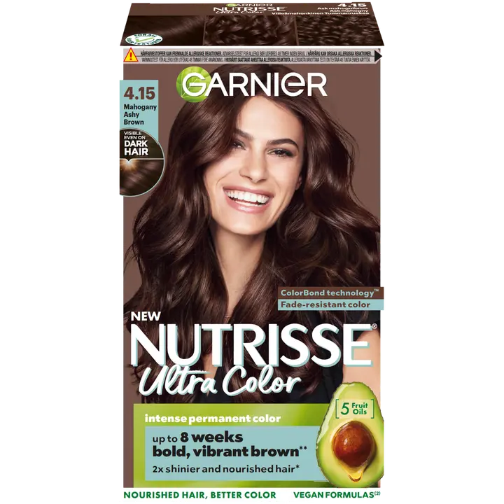 Garnier Nutrisse 4.15 Ultra Color Viileä Mahonkinen Tummanruskea kestoväri 1kpl