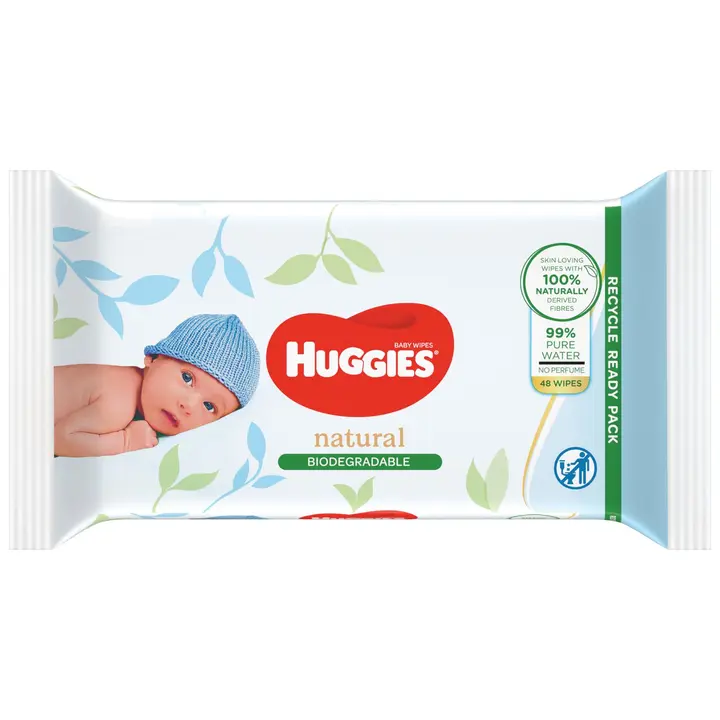 Huggies Biodegradable Wipes Pure 48 ark