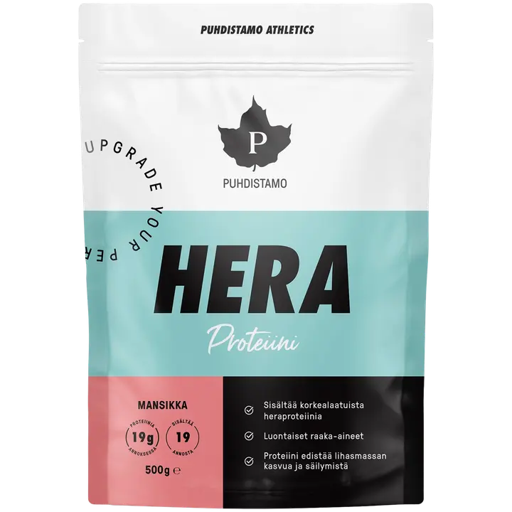 Puhdistamo Athletics Heraproteiini Mansikka 500 g