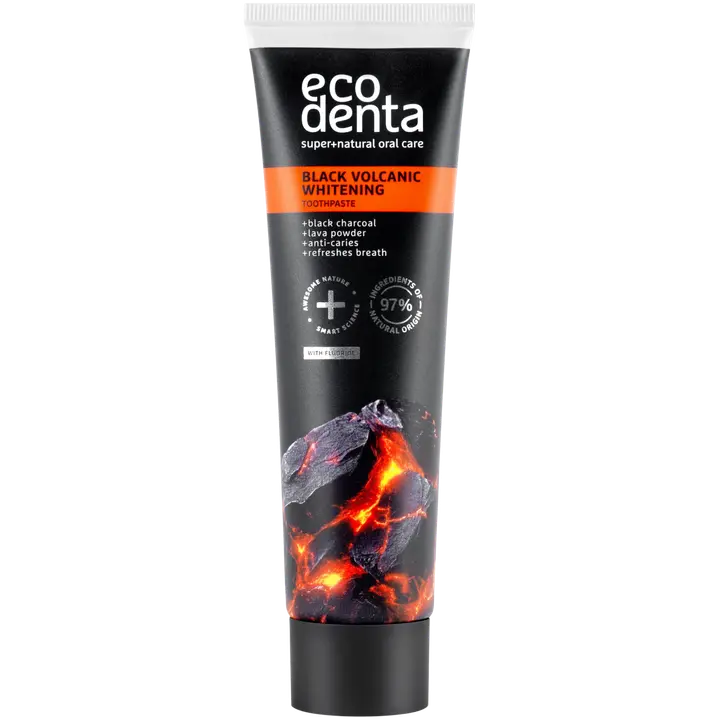Ecodenta Black Volcanic Whitening toothpaste valkaiseva hiilihammastahna 100ml