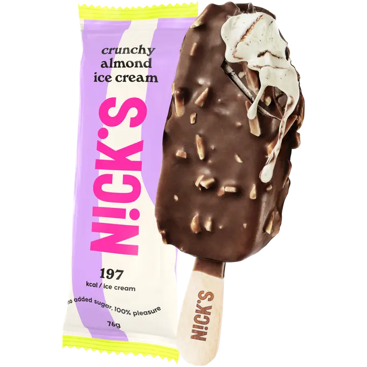 Nick's Crunchy Almond jäätelö 76g / 90ml