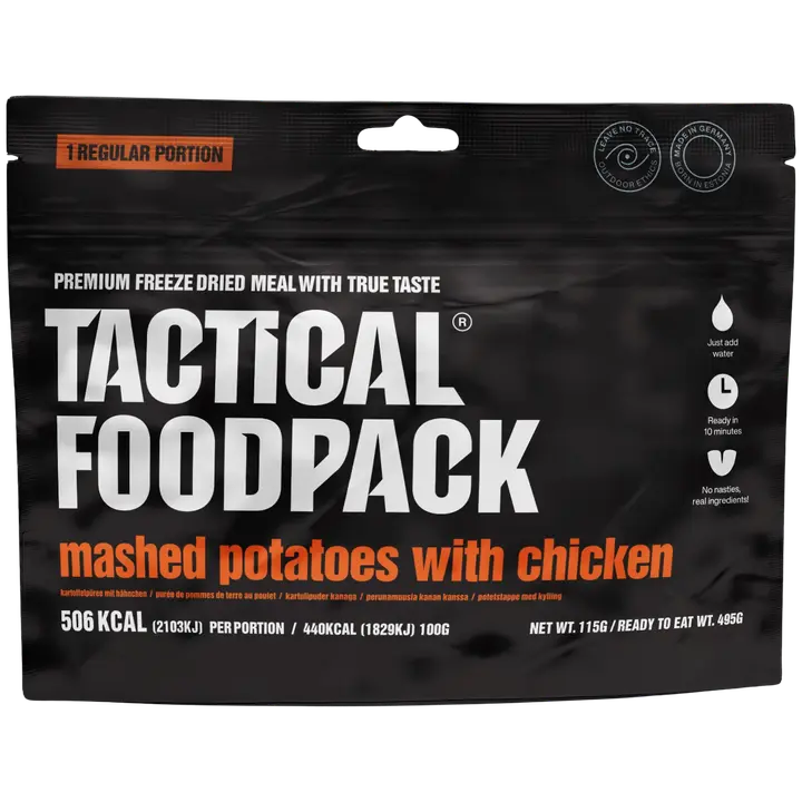 Tactical Foodpack perunamuusia kanan kanssa