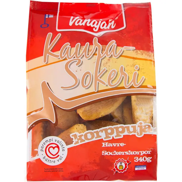 Vanajan Kaura-Sokerikorppu 340g