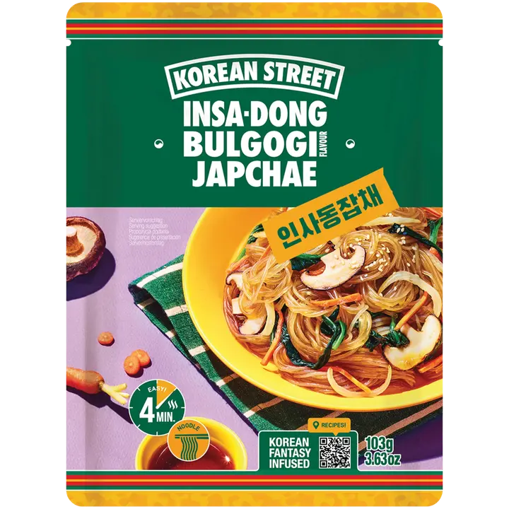Korean Street Insa-dong Bulgogi Japchae lasinuudelit 103 g