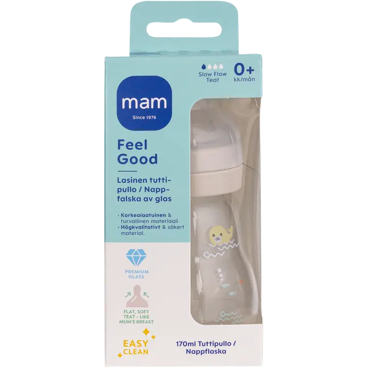 MAM Feel Good lasinen tuttipullo 170 ml