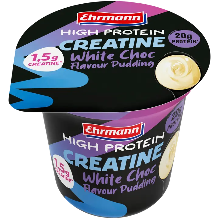 Ehrmann High Protein proteiinivanukas valkosuklaa kreatiinilla 230 g