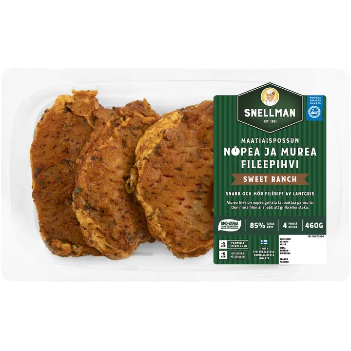 Snellman Maatiaispossun nopea ja murea fileepihvi sweet ranch 4 kpl 460 g