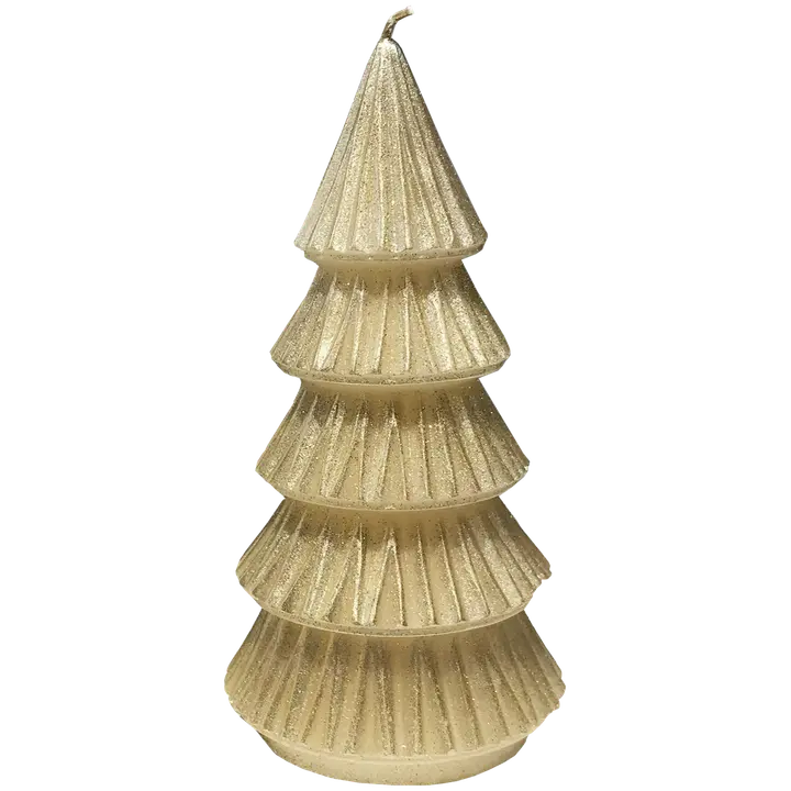 Finnmari Kuusikynttilä 8x16 cm kulta sellofaanissa