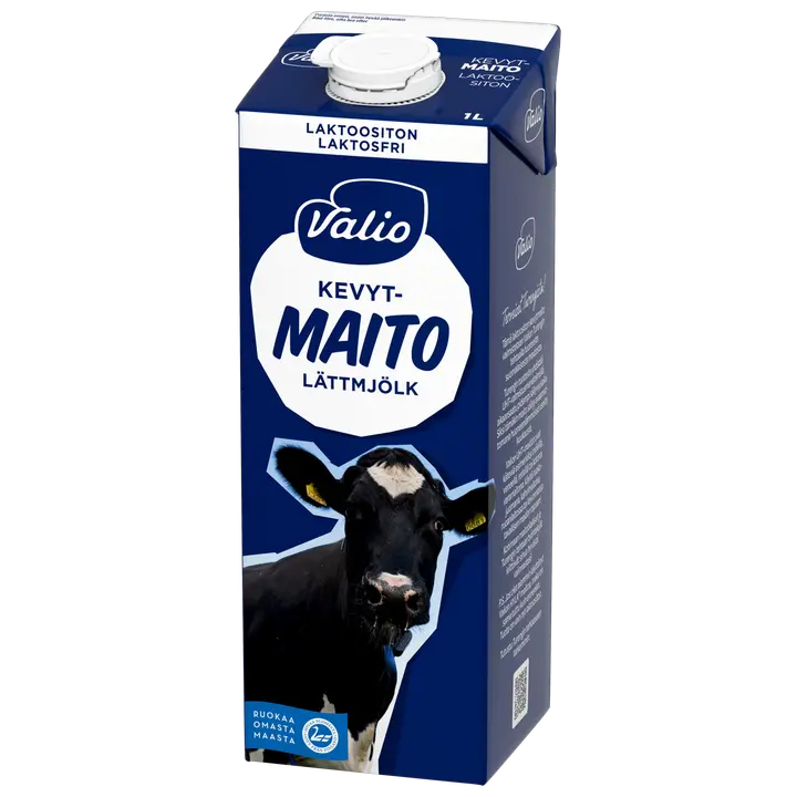 Valio kevytmaito 1 l laktoositon UHT