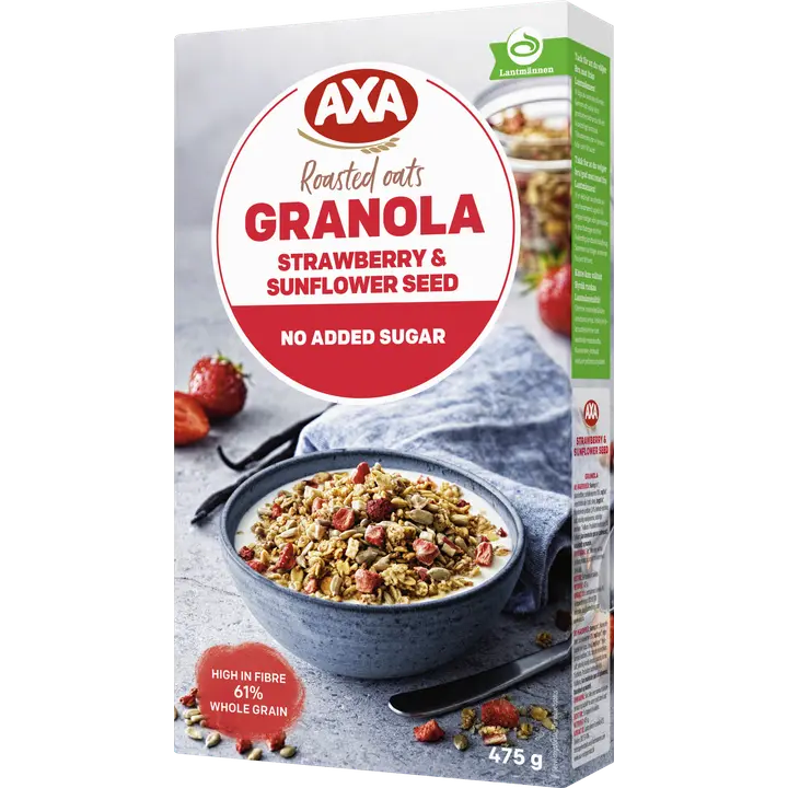 AXA Roasted Oats Granola Strawberry & Sunflower seed 475g