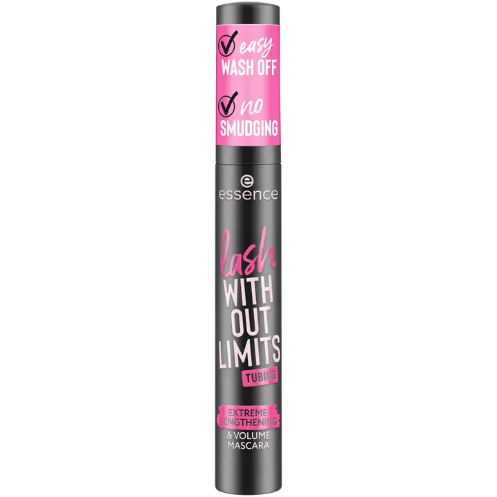 essence lash WITHOUT LIMITS TUBING Extreme Lengthening & Volume Mascara 04 Black Tubing 13 ml