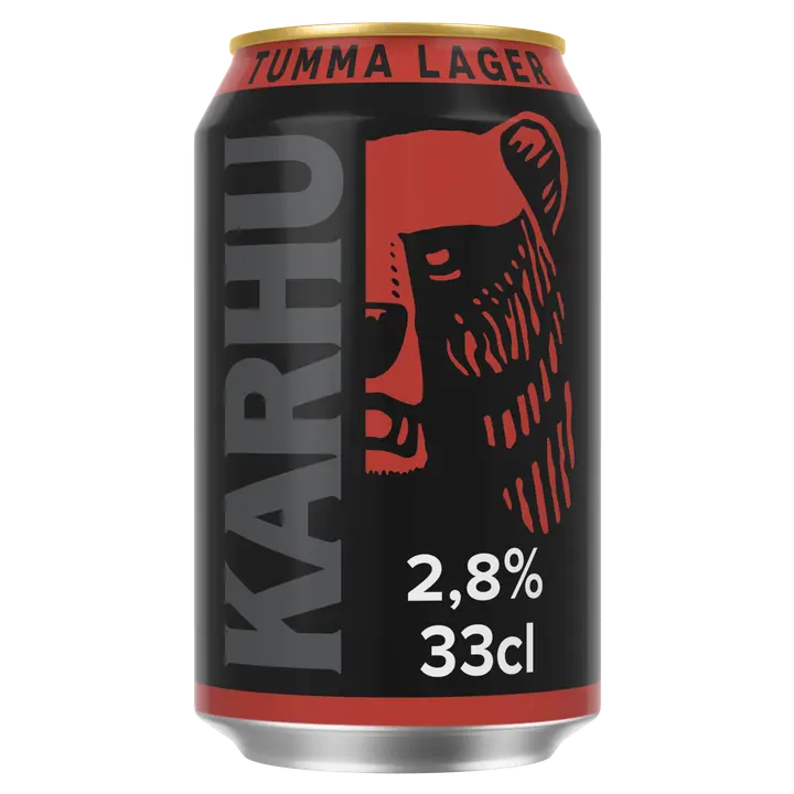 Karhu Tumma Lager olut 2,8 til-% tölkki 0,33 L