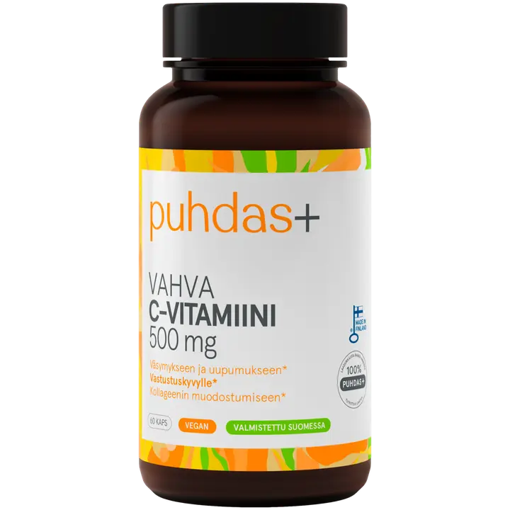 Puhdas+ Vahva C-vitamiini 500 mg 60 kaps