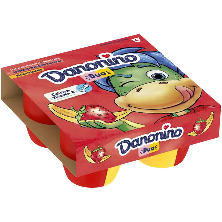 Danone Danonino mansikka-banaani hedelmärahka 4x95g